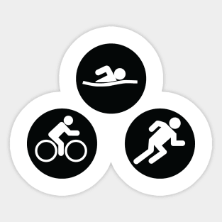 Swim Bike Run Sticker